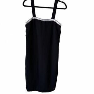 Sheri Martin Black Slip with White Trim Straps